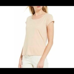 Eileen Fisher Womens Shirt Nude Color Sz L